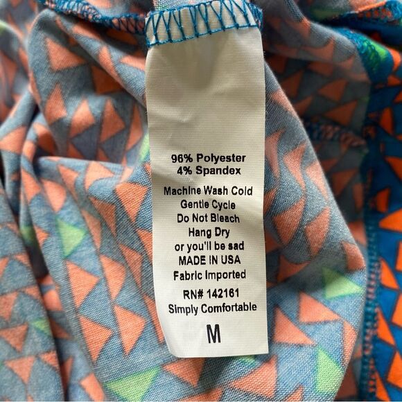 LuLaRoe Simply Comfortable Maxi Dress Geometric Print Short Sleeve Sz M - Picture 6 of 7